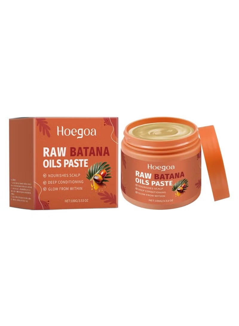 HOEGOA Raw Batana Oils Paste, Hair Mask for Hair Growth, Nourishes and Moisturizes Hair, Softens, Brightens And Improves Dry, Hair Mask for Men & Women - Image 1
