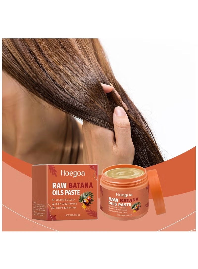 HOEGOA Raw Batana Oils Paste, Hair Mask for Hair Growth, Nourishes and Moisturizes Hair, Softens, Brightens And Improves Dry, Hair Mask for Men & Women - Image 2