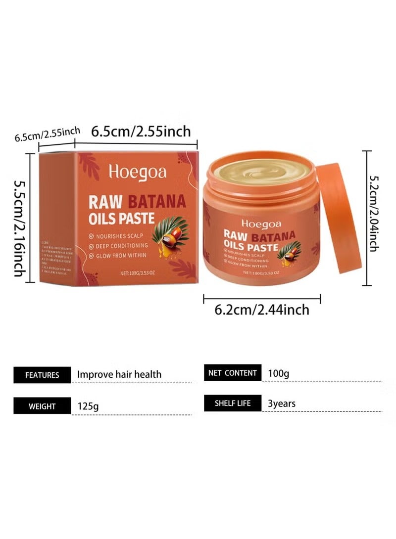 HOEGOA Raw Batana Oils Paste, Hair Mask for Hair Growth, Nourishes and Moisturizes Hair, Softens, Brightens And Improves Dry, Hair Mask for Men & Women - Image 4