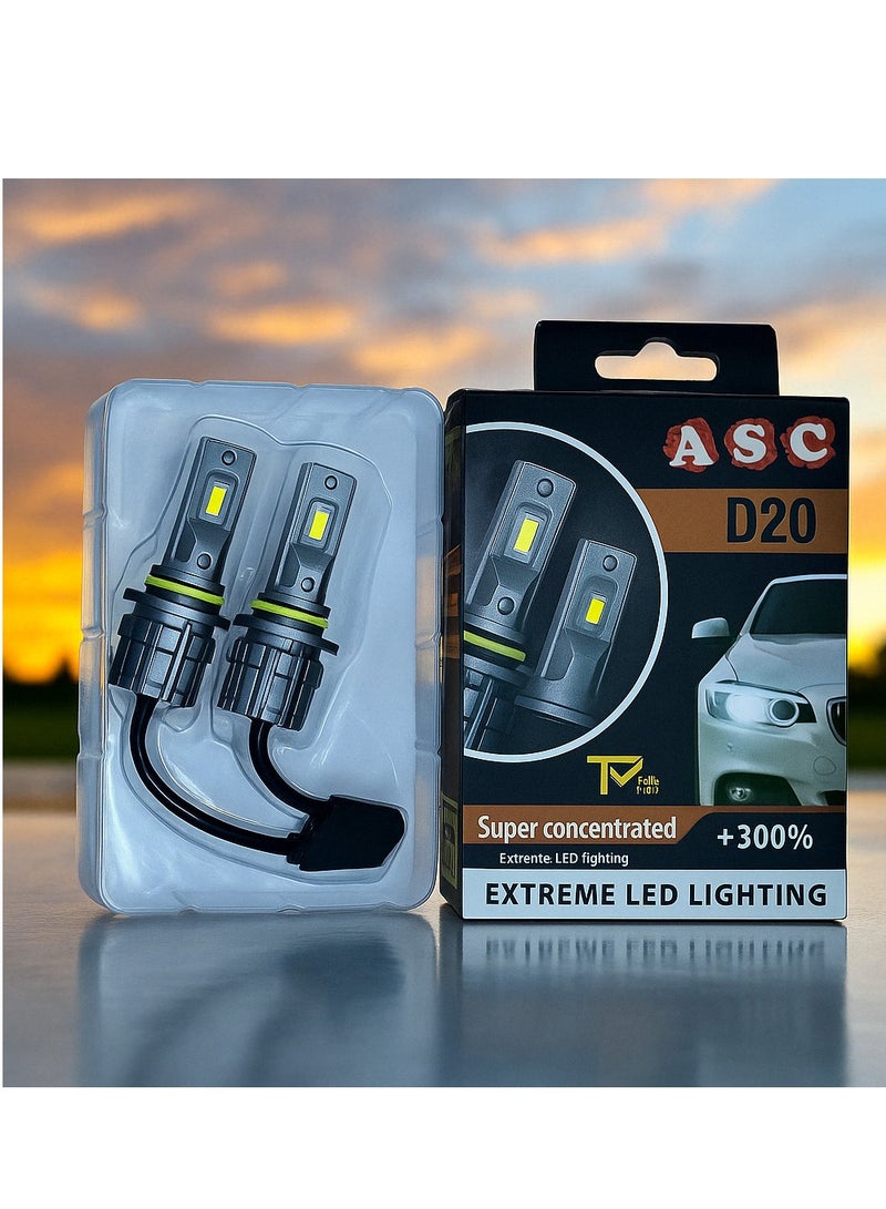 طقم ليد للسيارة LED D20 - 35 وات - 9005 - موفر للطاقة - اضاءة ممتازة - MT BEST BUY - Image 1