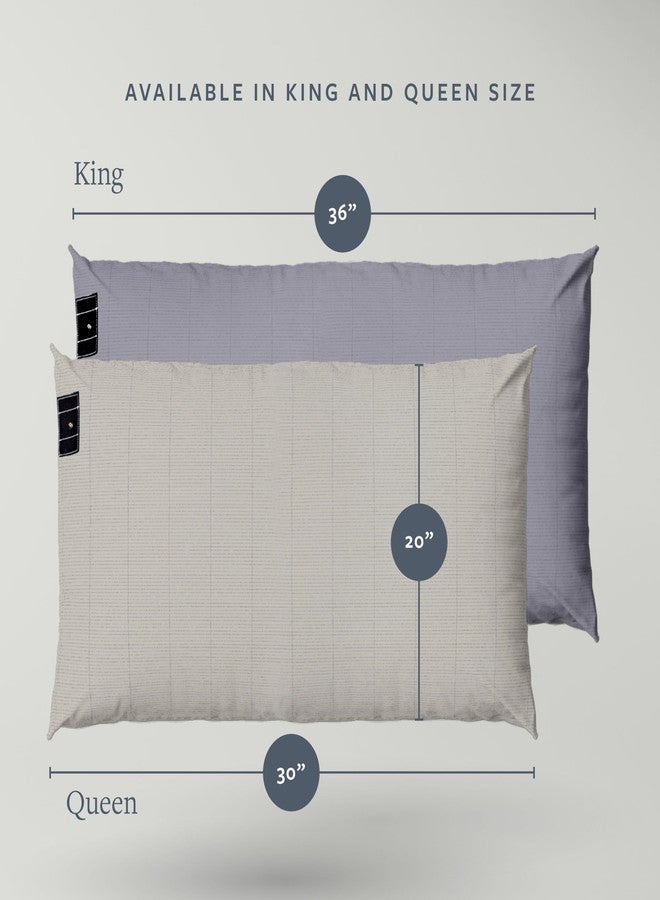 GroundLuxe Organic Grounding Pillowcase in Gray - Queen Size - Image 5