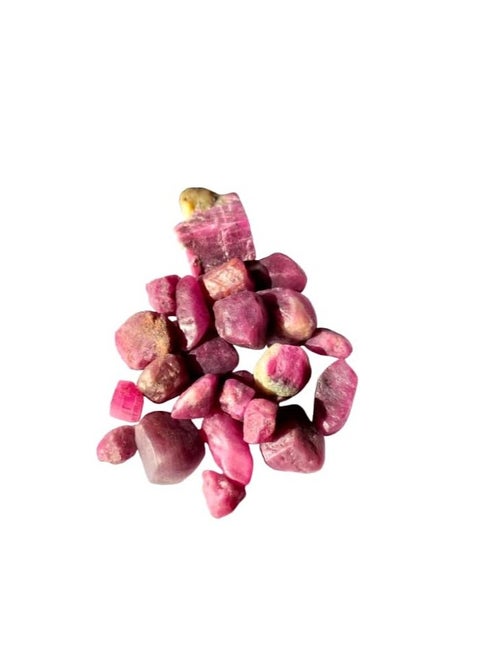 Natural African Ruby Rough Gemstone, random choice Raw Uncut Crystal, 7 Carat, Pink Red