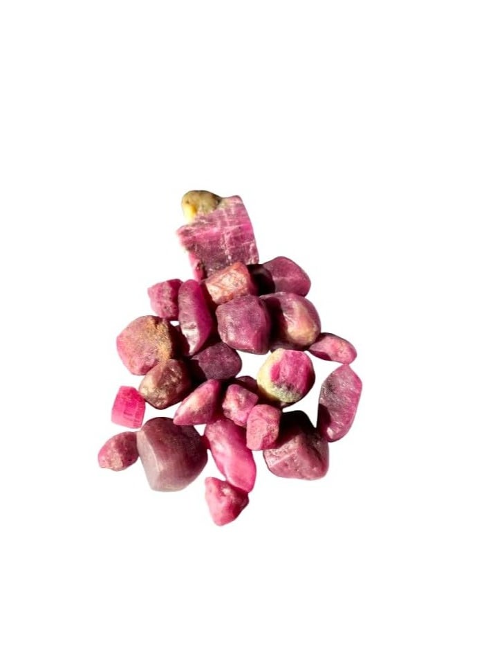 Generic - Natural African Ruby Rough Gemstone, random choice Raw Uncut Crystal, 7 Carat, Pink Red - Image 1