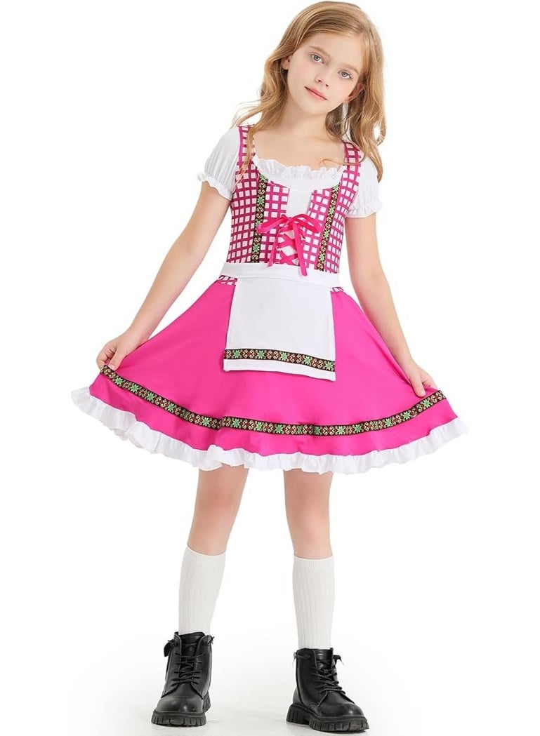 NIBEMINENT Girls Oktoberfest Dirndl Dress for Kids Bavarian Costume German Traditional Beer Girl Outfit Festival Dresses - Image 1