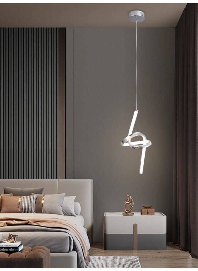 بيست باور ثريا LED حديثة 6892-1 مع 3 مستويات إضاءة، 28 واط، طول قابل للتعديل 80 سم - إضاءة أنيقة لغرف المعيشة، غرفة الطعام، وغرف النوم - Image 1