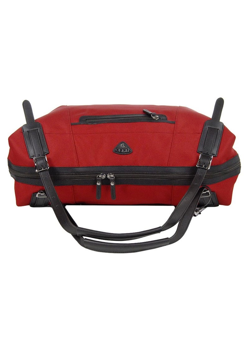 Jump Cassis Shoulder Duffel Travel Bag Red  - Image 4