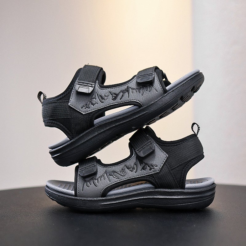 Children'S Sandals 2025 Summer Big Boy'S Lightweight Soft Sole Non-Slip Beach Shoes Boys Sports Sandals - Image 3