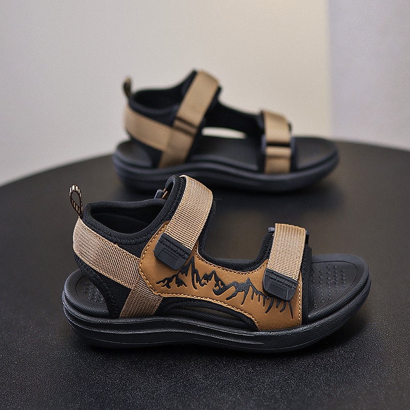 Children'S Sandals 2025 Summer Big Boy'S Lightweight Soft Sole Non-Slip Beach Shoes Boys Sports Sandals - Image 5