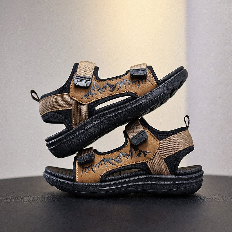 Children'S Sandals 2025 Summer Big Boy'S Lightweight Soft Sole Non-Slip Beach Shoes Boys Sports Sandals - Image 4