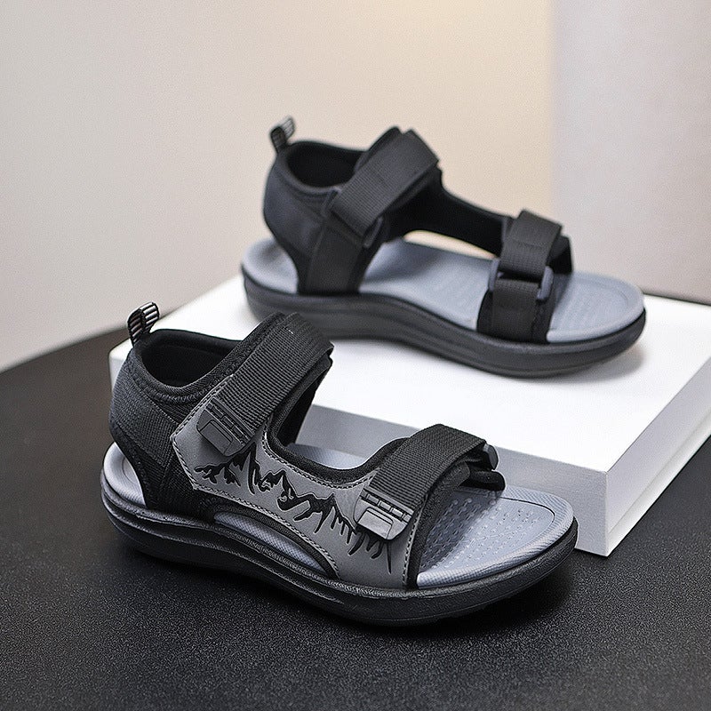 Children'S Sandals 2025 Summer Big Boy'S Lightweight Soft Sole Non-Slip Beach Shoes Boys Sports Sandals - Image 2