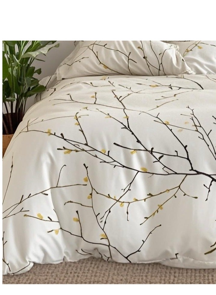 Duoduo home طقم غطاء لحاف قابل للعكس من القطن، حجم ملكي، 6 قطع مع غطاء لحاف 220*240 سم وشيت ملائم و4 أغطية وسائد - Image 4