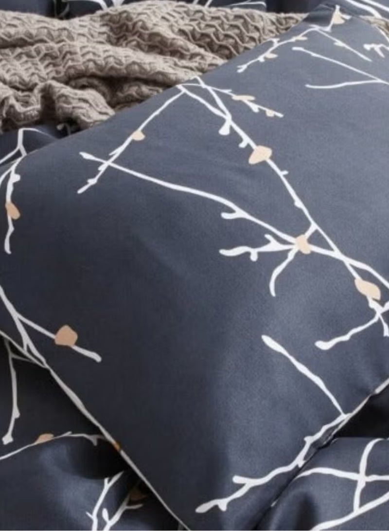 Duoduo home طقم غطاء لحاف قابل للعكس من القطن، حجم ملكي، 6 قطع مع غطاء لحاف 220*240 سم وشيت ملائم و4 أغطية وسائد - Image 3