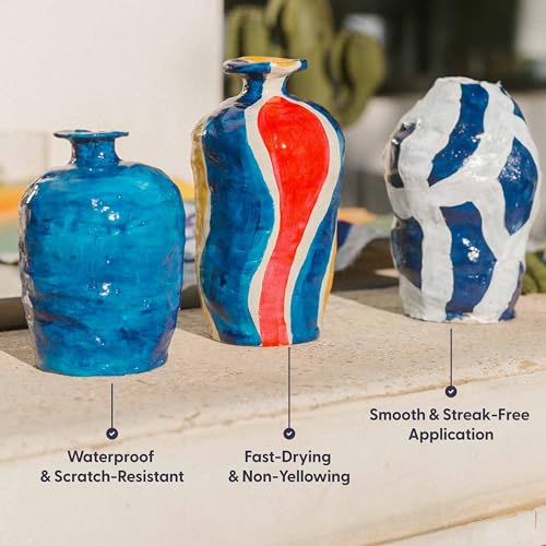 Sculpd 120 ml Air Dry Clay Glaze Gloss Scratch Resistant and Waterproof Pottery Glaze Gloss Varnish for Air Dry Clay - Image 3