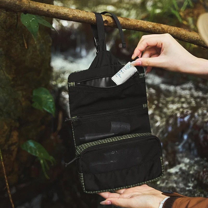 AubreyBird Dyneema Waterproof Hanging Toiletry Bag with Multiple Compartments for Hiking Camping Travel Ultralight Organizer - Image 1