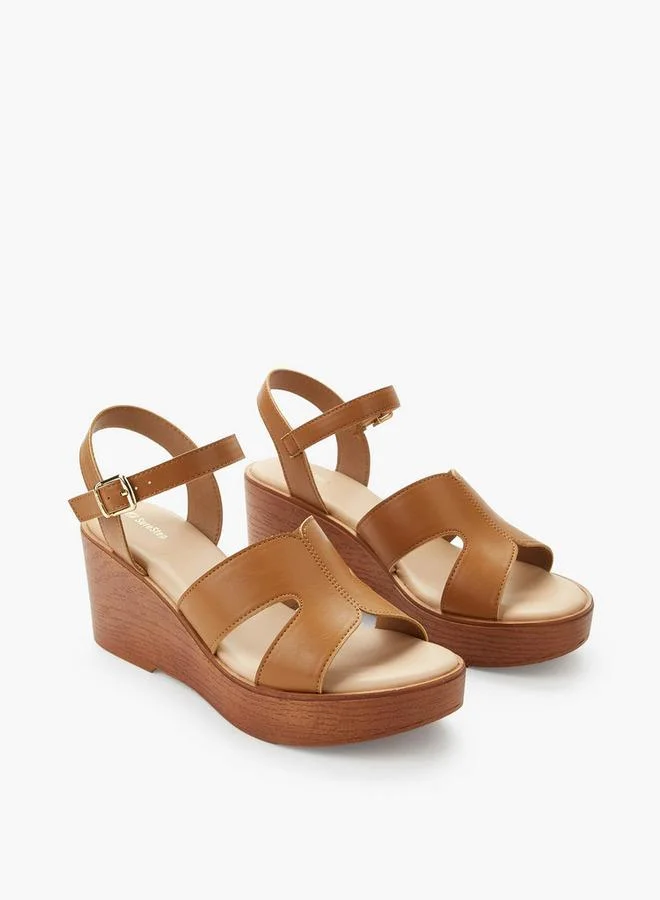 شور ستيب Women Light Weight Ankle Strap Wedge Heel Sandals