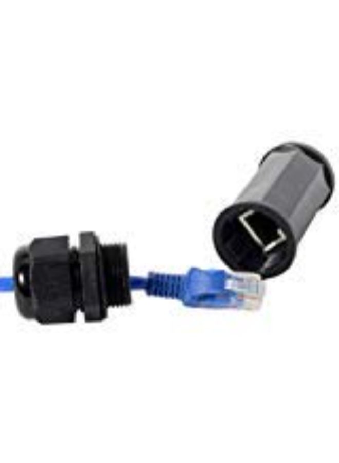 cablecc Locking Waterproof CAT6 RJ45 Female to Female LAN Ethernet Network Extension Adapter Coupler