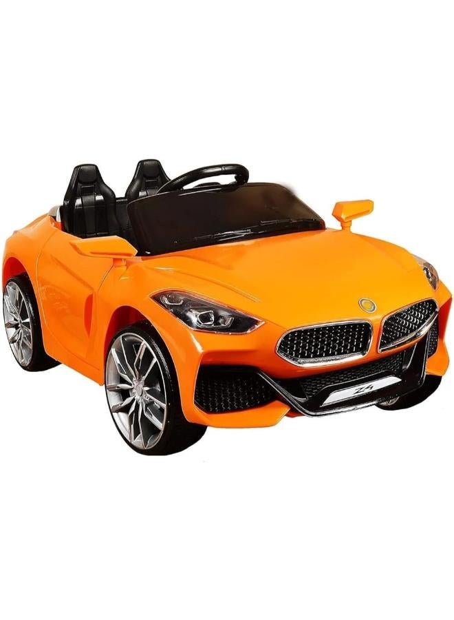سيارة أطفال كهربائية ١٢ فولت - سيارة رياضية للأطفال من عمر ١ إلى ٥ سنوات (برتقالية) - Image 1