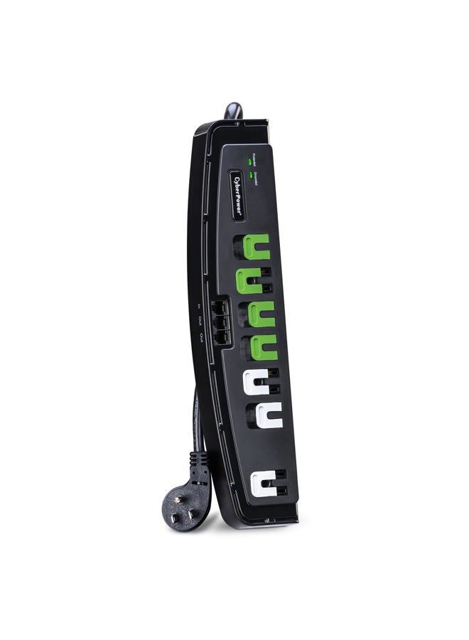 CyberPower حماية من زيادة الطاقة 7 مخرج، أسود (P705G) - Image 3