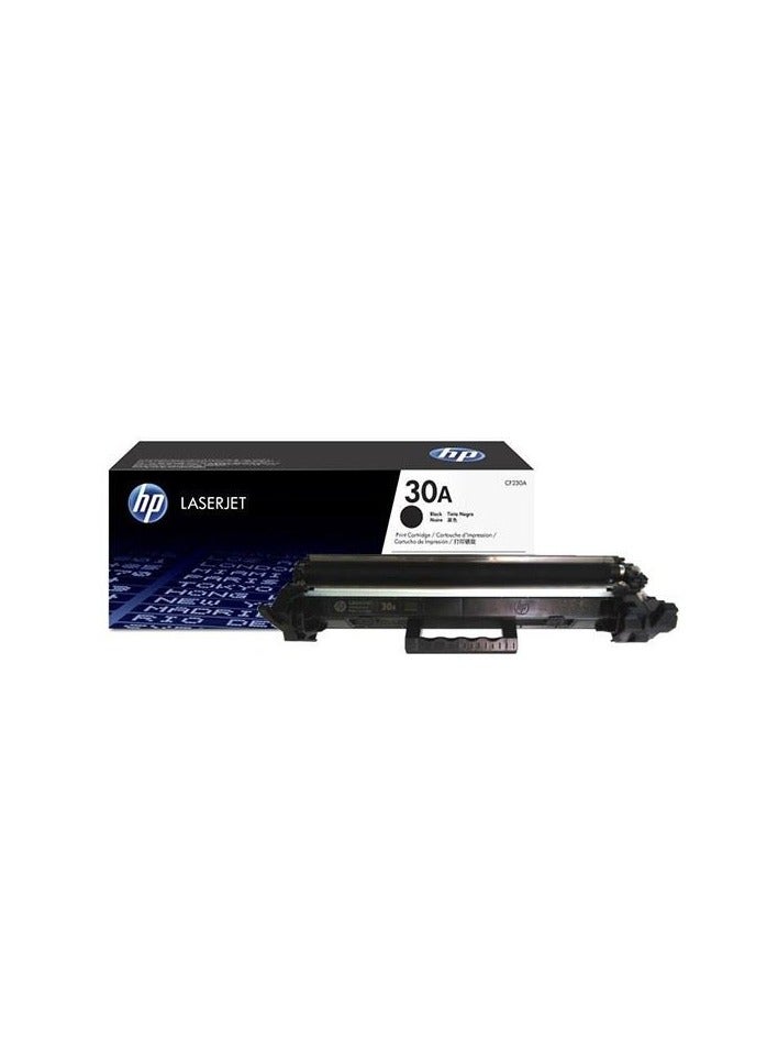 HP Original 30A LaserJet Black Toner Cartridge - CF230A Black
