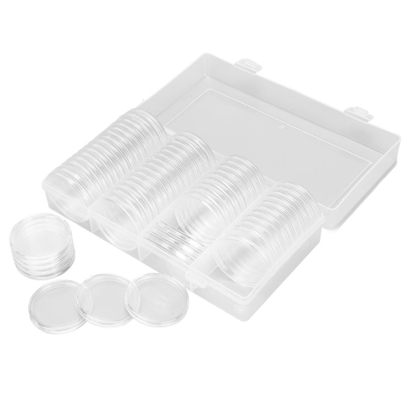 Clear Coin Storage Box 60 Pieces 41mm Coin Capsules Coin Collection Container Box for Coin Collector - Image 5