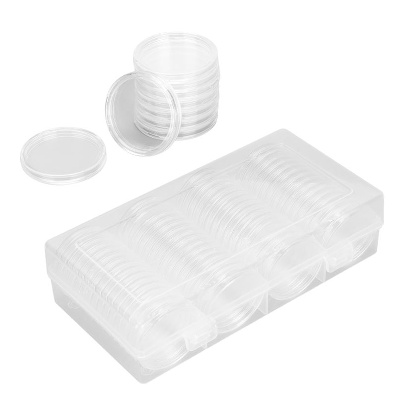 Clear Coin Storage Box 60 Pieces 41mm Coin Capsules Coin Collection Container Box for Coin Collector - Image 3