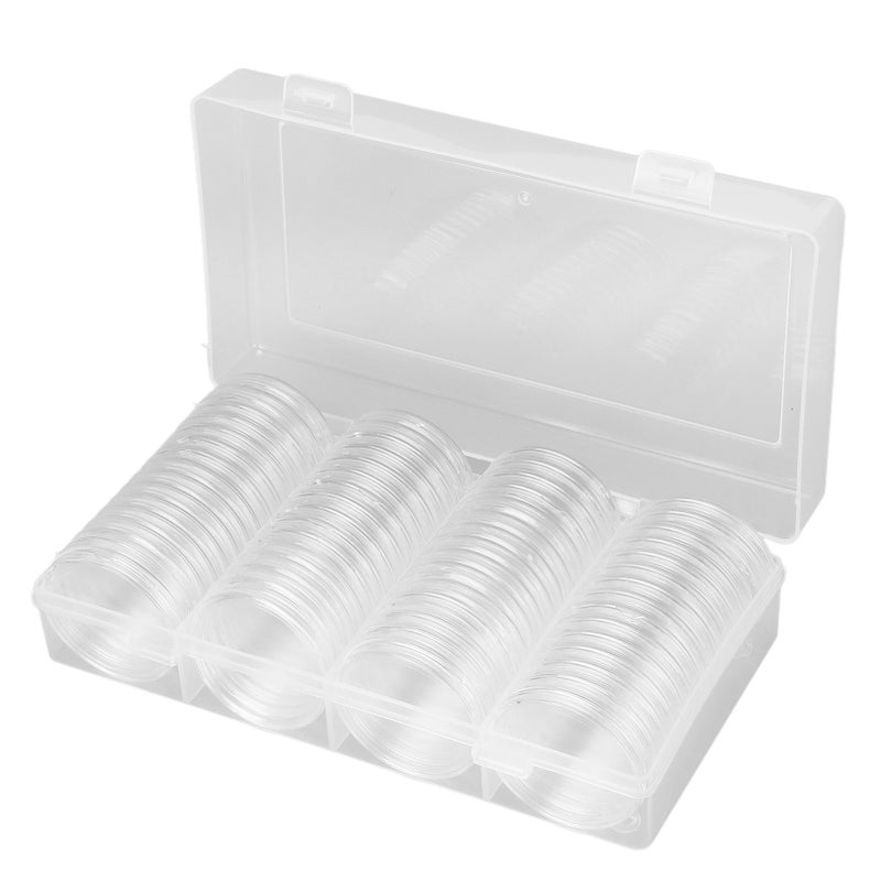 Clear Coin Storage Box 60 Pieces 41mm Coin Capsules Coin Collection Container Box for Coin Collector - Image 4