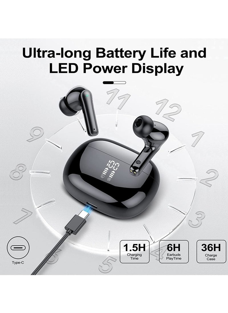 X-level Wireless Bluetooth Earbuds - 40-Hour Playtime Stereo Sound LED Display IPX7 Waterproof In-Ear Headphones Built-In Mic Compatible with iPhone Android Devices Earphones for Call of Duty PUBG Fortnite  - Image 4