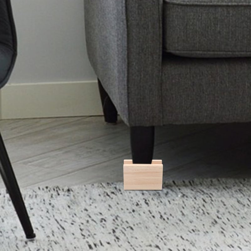 VOSAREA 2pcs Heavy Duty Furniture Risers for Bed and Sofa Wood Blocks to Elevate Furniture Legs Bed Raising Blocks for Space Optimization and Floor - Image 3
