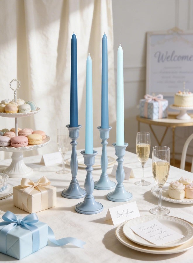 Viyffo 10 Inch Taper Candles Blue 20 Pack – Unscented, Smokeless，Long Tall Taper Candlesticks for Wedding, Dinner & Home Decor (Natural Color Series) - Image 5