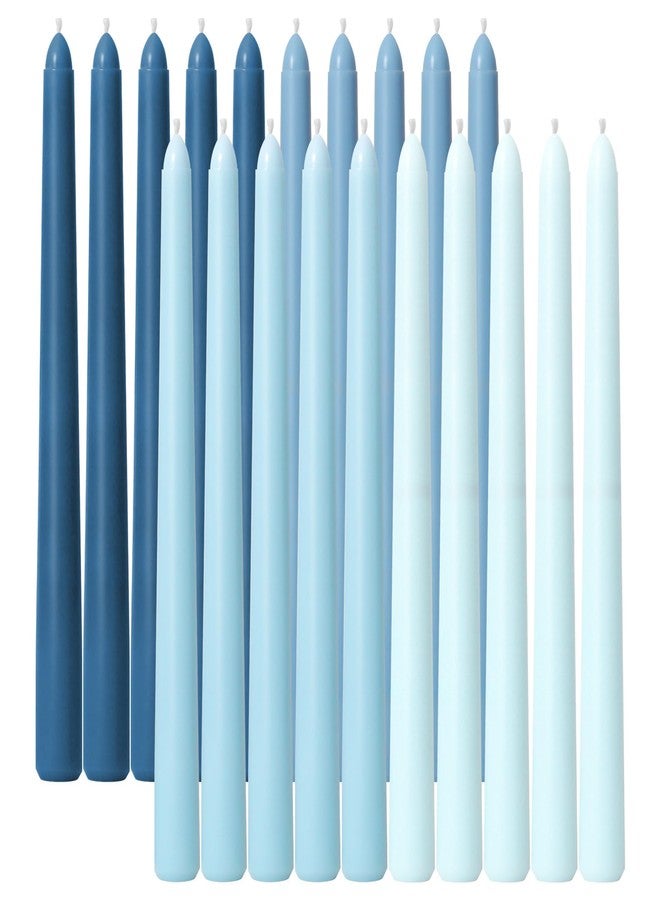 Viyffo 10 Inch Taper Candles Blue 20 Pack – Unscented, Smokeless，Long Tall Taper Candlesticks for Wedding, Dinner & Home Decor (Natural Color Series) - Image 1