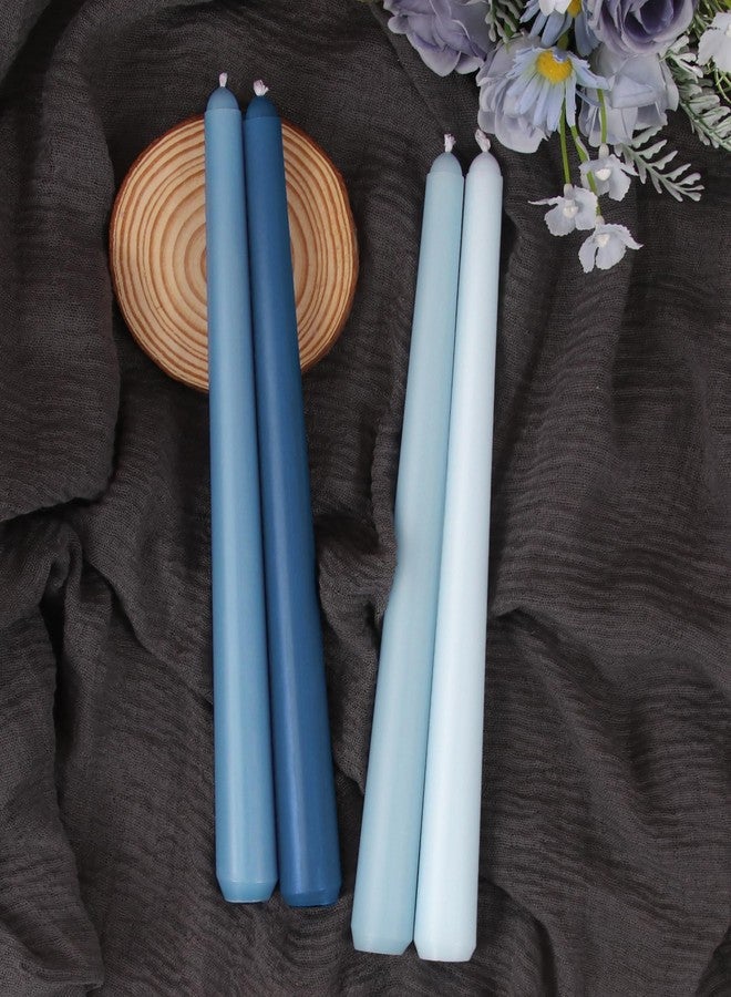 Viyffo 10 Inch Taper Candles Blue 20 Pack – Unscented, Smokeless，Long Tall Taper Candlesticks for Wedding, Dinner & Home Decor (Natural Color Series) - Image 2