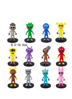 Y&D 12 Piece Sprunki  Figures The Sprunki  Action Figure Toys For Fans Sprunki Series Figures Model Birthday Cake Toppers 