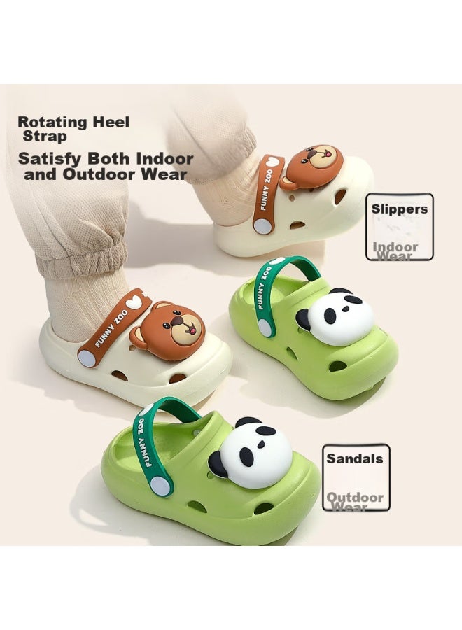 Daddy Pig Zhubaba Children's Slippers, Girls' And Boys' Summer Indoor Non-slip, Bath Beach Rabbit Clogs, Beige, Size 170 - Image 4