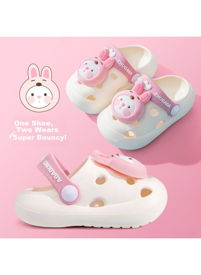 Daddy Pig Zhubaba Children's Slippers, Girls' And Boys' Summer Indoor Non-slip, Bath Beach Rabbit Clogs, Beige, Size 170 - Image 2