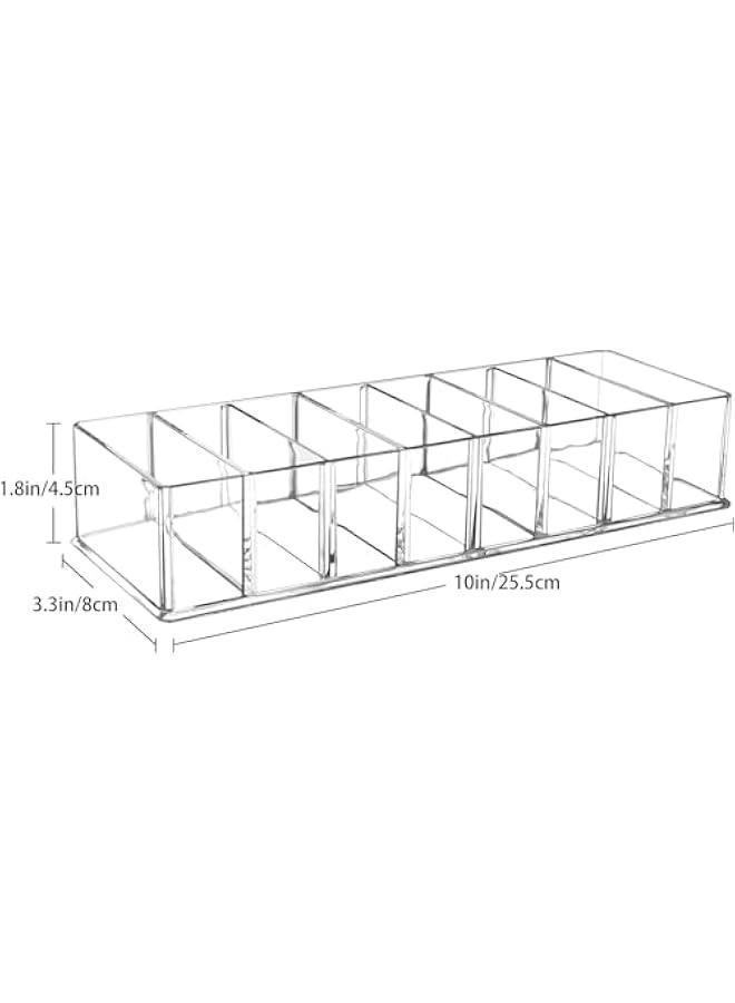 HOOKOR Detachable Makeup Organizer, 8 Compartments Acrylic Cosmetic Storage Jewelry Display Boxes, Clear Drawer Organizers Case for Dresser Vanity Bathroom Kitchen - Image 2
