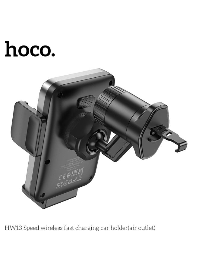 هوكو. حامل سيارة لاسلكي سريع الشحن HW13 (منفذ هواء) - Image 4