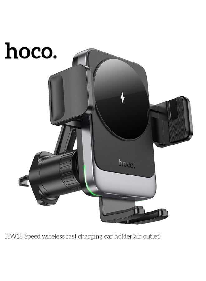 هوكو. حامل سيارة لاسلكي سريع الشحن HW13 (منفذ هواء) - Image 2