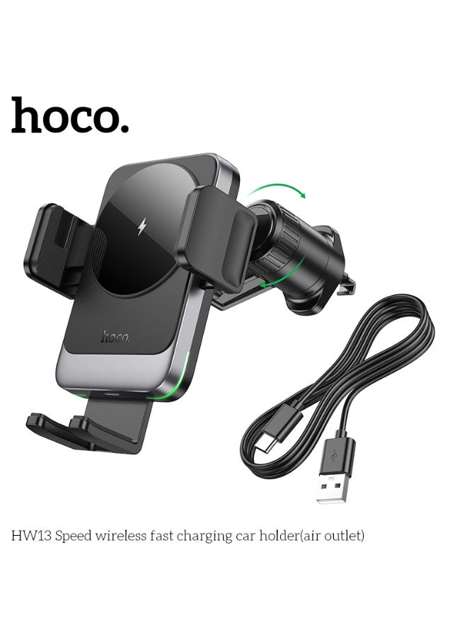 هوكو. حامل سيارة لاسلكي سريع الشحن HW13 (منفذ هواء) - Image 5