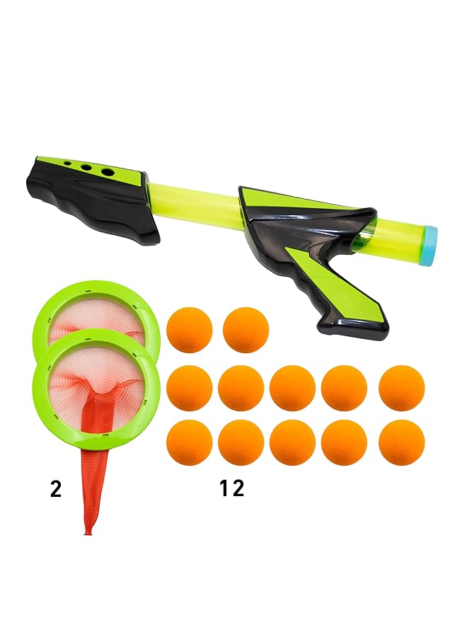 IToys Air Cannon Ball Launcher Toy 43 Cm X 27 Cm X 6 Cm Black And Green Toy Gun - Image 3