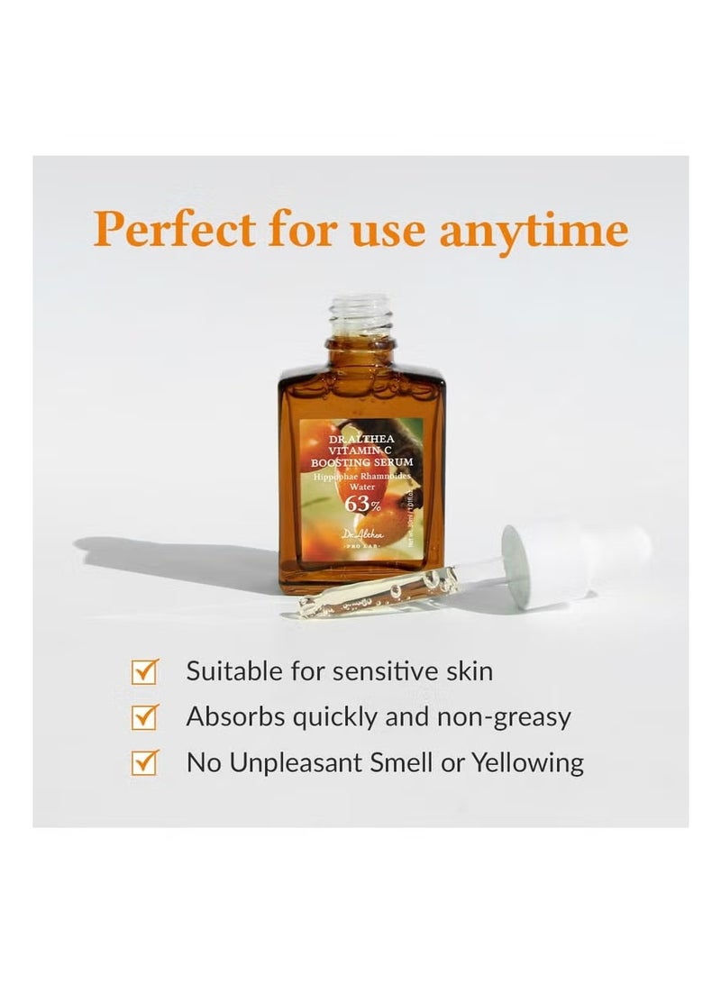 دي آر.ألثيا فيتامين سي تعزيز المصل. مصل الوجه اليومي مع حمض ترانكساميك لجميع أنواع الجلد. يساعد على إزالة البقع الداكنة ونغمة الجلد غير المتساوية. العناية بالبشرة النباتية الكورية (فيتامين سي تعزيز تجديد) - Image 2