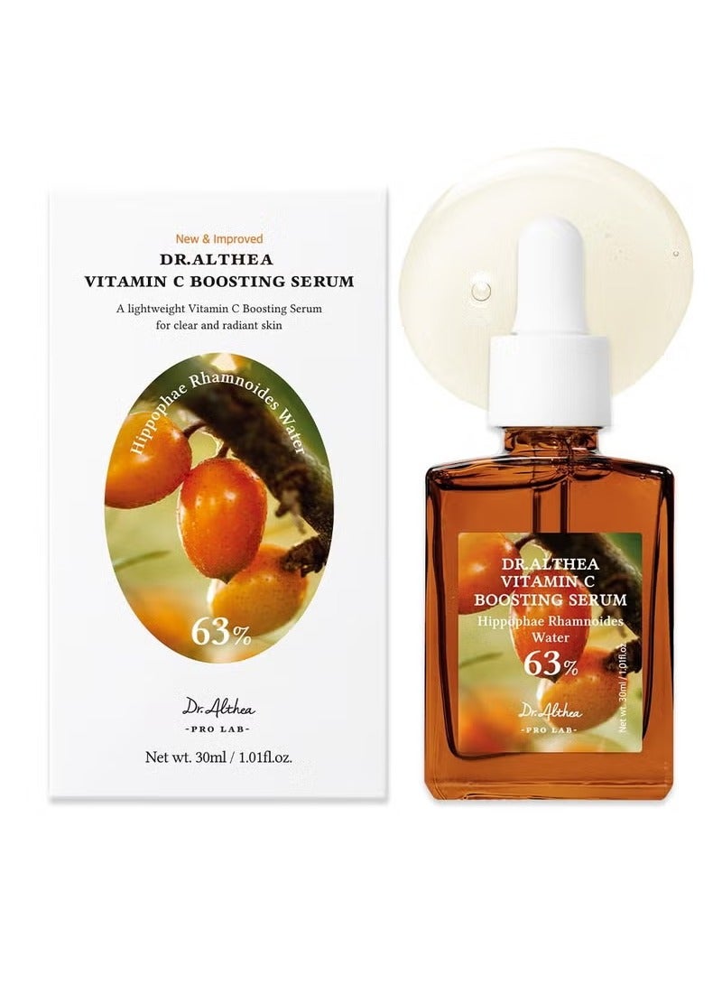 دي آر.ألثيا فيتامين سي تعزيز المصل. مصل الوجه اليومي مع حمض ترانكساميك لجميع أنواع الجلد. يساعد على إزالة البقع الداكنة ونغمة الجلد غير المتساوية. العناية بالبشرة النباتية الكورية (فيتامين سي تعزيز تجديد) - Image 1