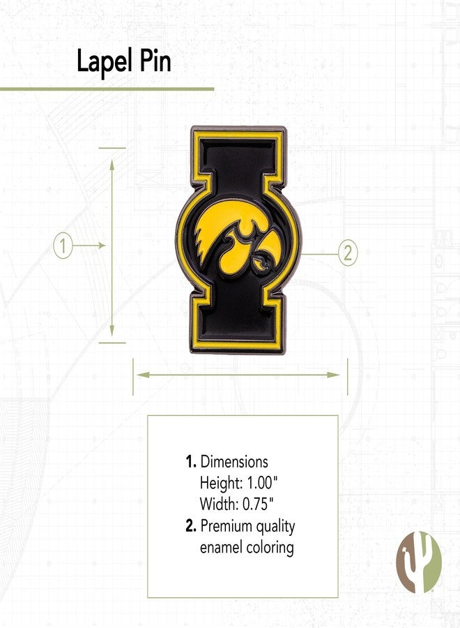 Desert Cactus University of Iowa Metal Lapel Pin Enamel Finish (Pin B) - Image 2