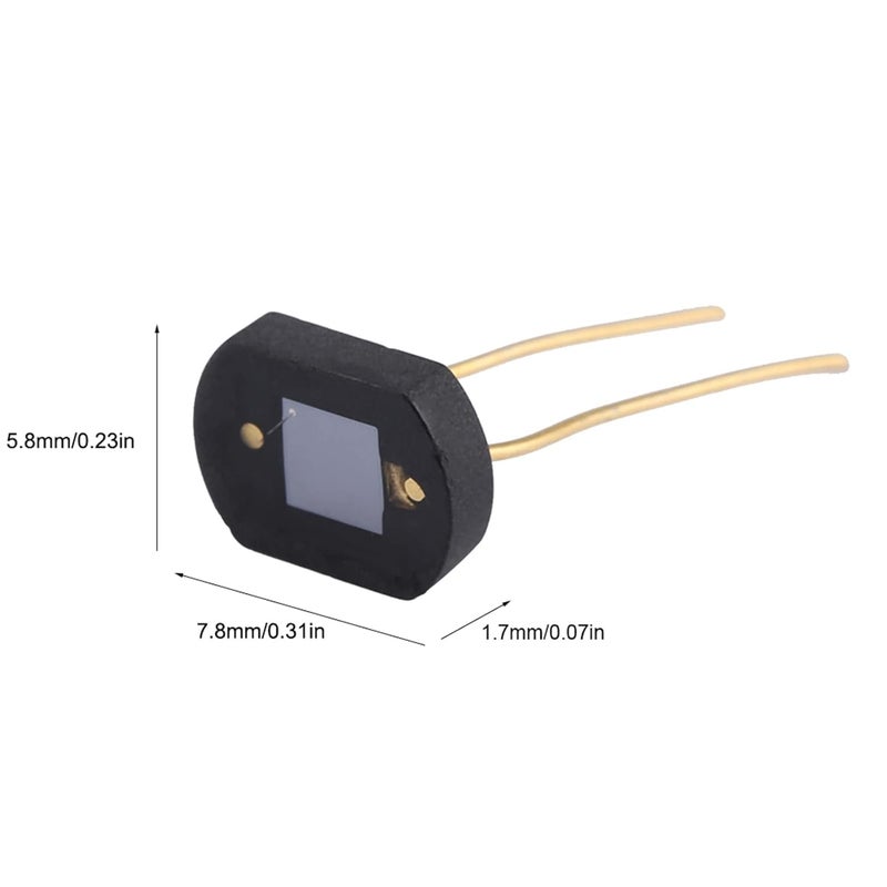 Pilipane Silicon Photodiode Silicon Photodiode 2DU3 Silicon Photodiode Visible Light Detector Silicon Photocell Photoresistor for Photodetection Near Infrared Detectors - Image 2