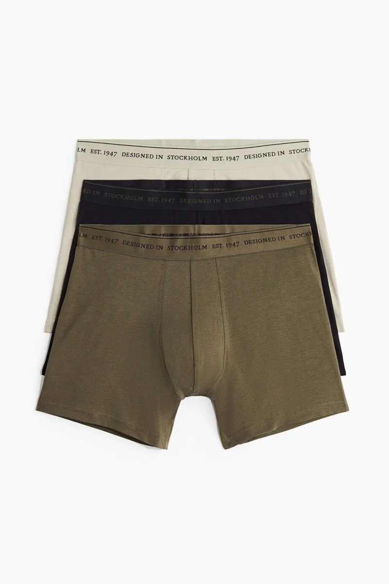 H&M  3-pack COOLMAX® mid trunks for Men | Best Price UAE