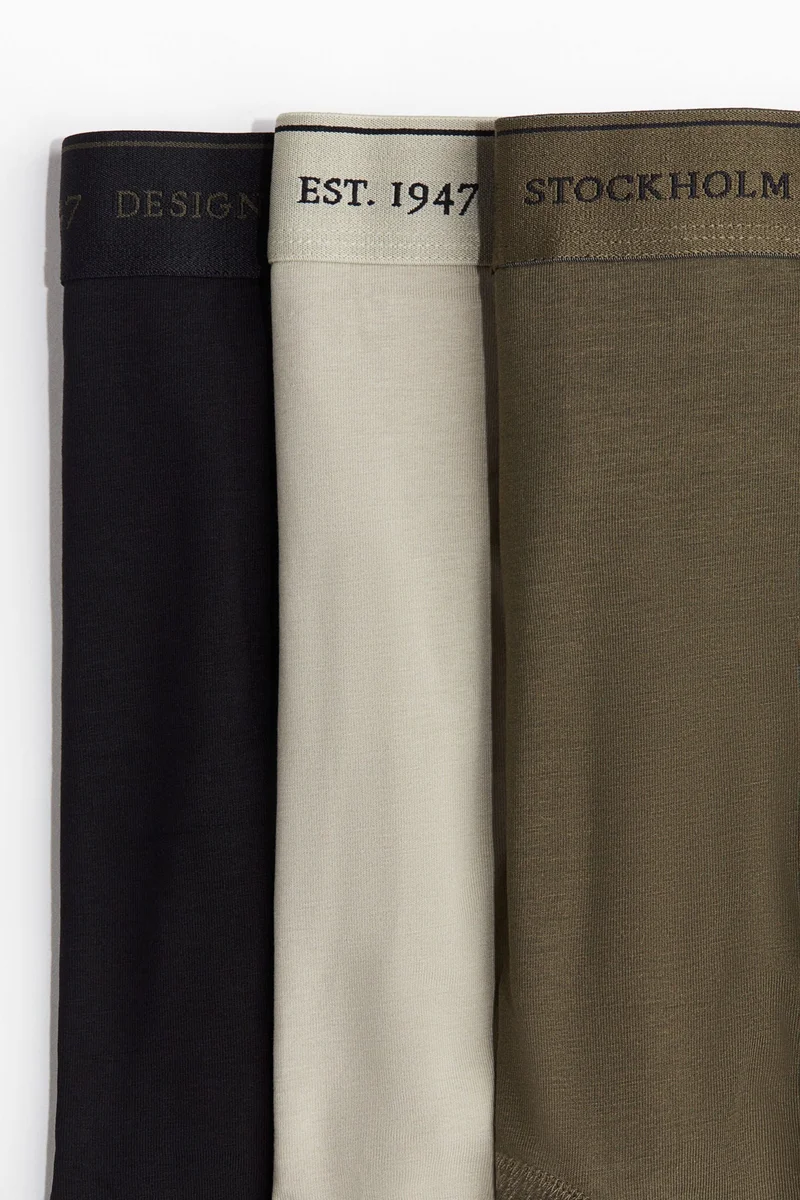 H&M  3-pack COOLMAX® mid trunks for Men | Best Price UAE