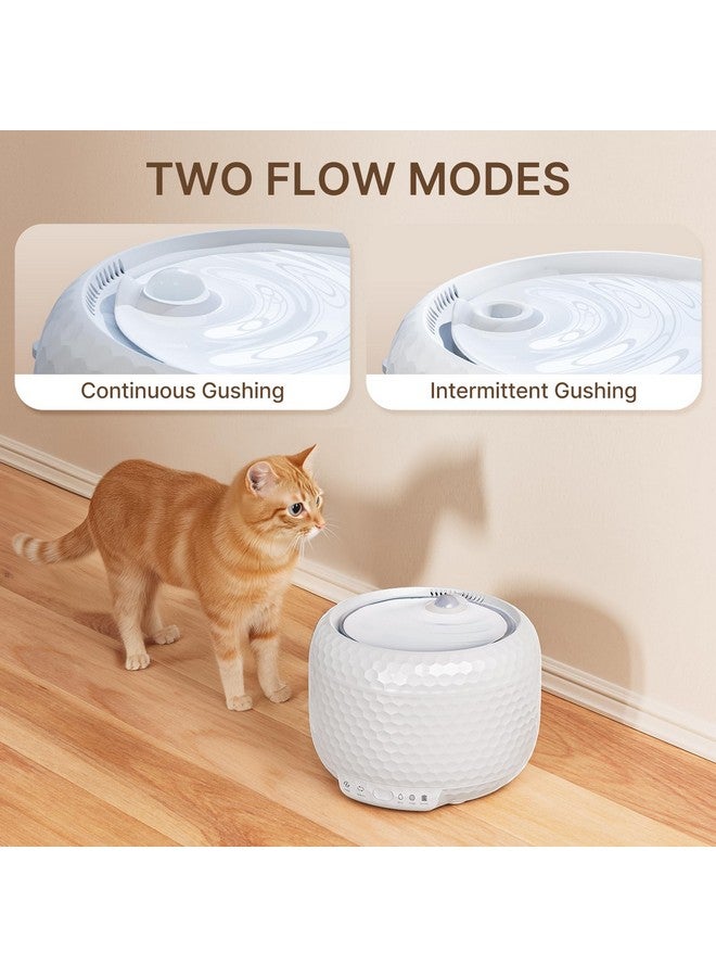 Petsuper Cat Water Fountain with Wireless Pump Automatic Cat Water Dispenser for Cats and Small Dogs Easy to Clean and Quiet 1.8L/63oz Two Flow Modes with 3 Filters - Image 4