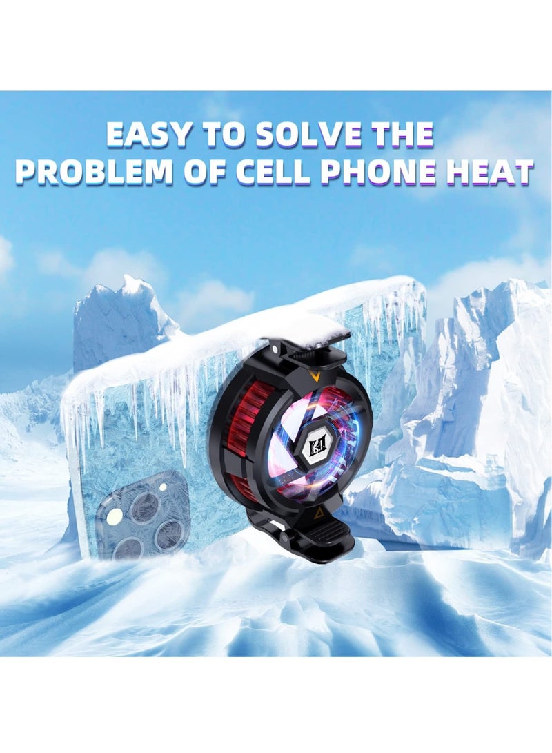 Captaintech Phone Cooler, Semiconductor Cooling Fan Compatible with Magsafe, Portable Noiseless Cooling Game Artifact for PUBG, Live Vlog, for iOS/Android 46.7 Inch Phones - Image 1