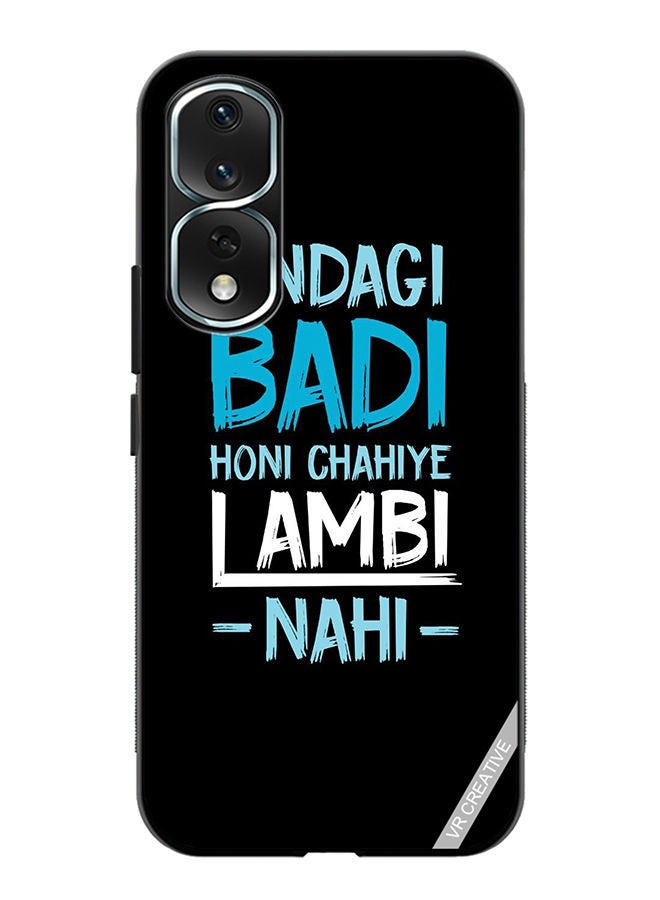 VR CREATIVE Protective Case Cover For Honor 80 Pro Zindagi Badi Honi Chaiye Design Multicolour - Image 1
