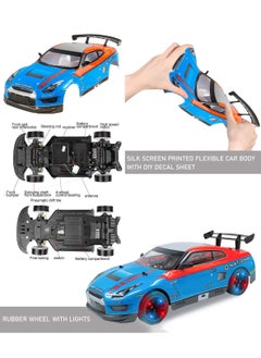 LB 1:10 Scale High-Speed 4x4 Drift RC Vehicle 27 MHz with LED Wheels With Rechargeable Battery  - Image 3