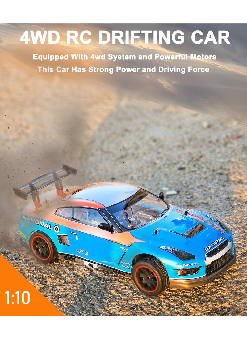 LB - 1:10 Scale High-Speed 4x4 Drift RC Vehicle 27 MHz with LED Wheels With Rechargeable Battery - Image 1